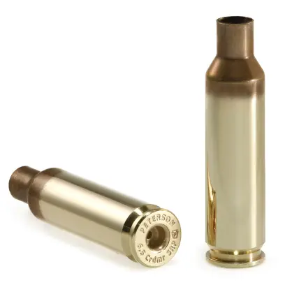 Peterson Match-Grade Hülsen Kal. 6,5 Creedmoor SRP (Small Rifle Primer) mit geglühtem Hals (50 Stk.). Hergestellt in den USA mit Fokus auf Präzision, minimale Fertigungstoleranzen und lange Lebensdauer.